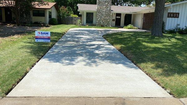 Concrete driveway