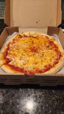 Small cheese wood fire pizza.