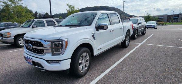 New F150 Platinum purchased from Castle Rock Ford