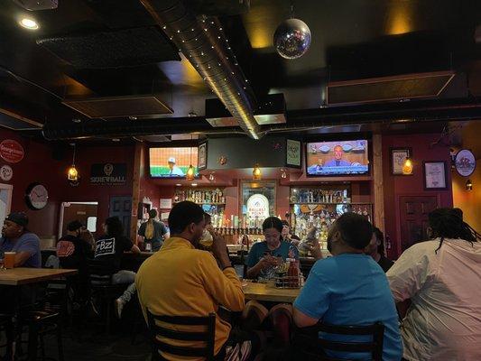 Bar and dining area