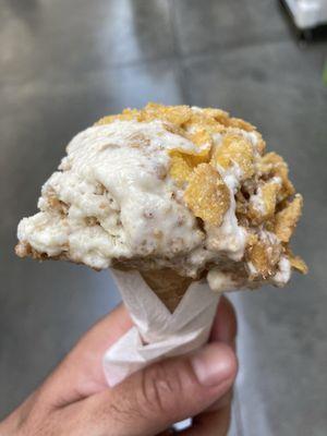 Secret Breakfast in a sugar cone