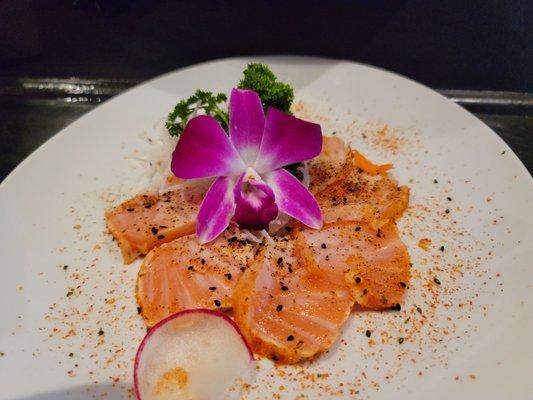 Cajun Salmon sashimi