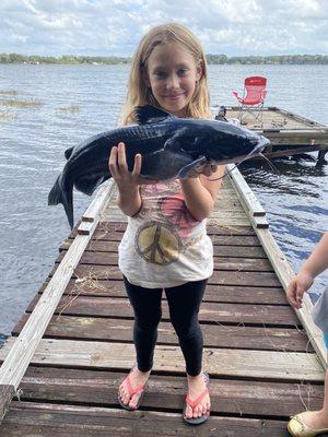 My daughters personal best Catfish 6.77LBs.