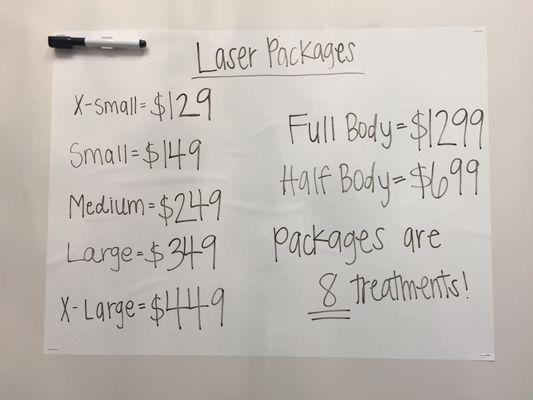 Package prices