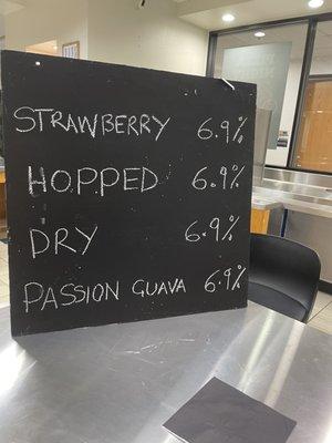 Ciders on tap