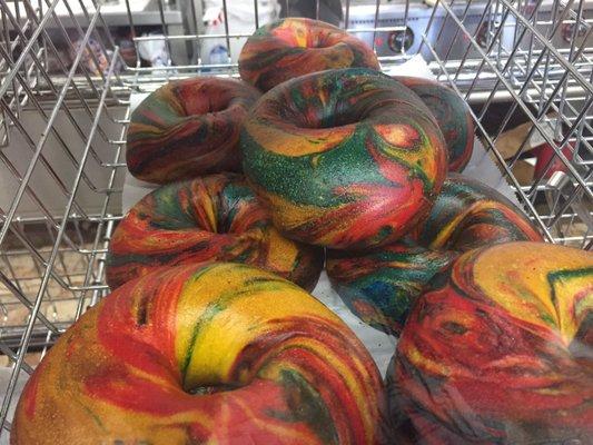 Rainbow bagels