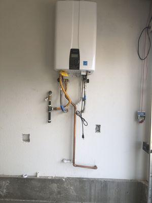 Tankless water heater installation