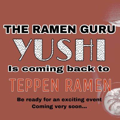 THE CREATOR OF OUR RAMEN IS BACK IN STORE!!!