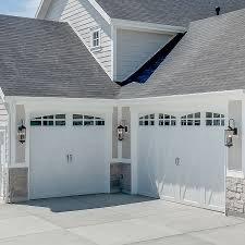 Custom garage door with overlay design