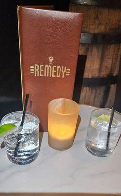 Hendricks and tonic and 512 and tonic