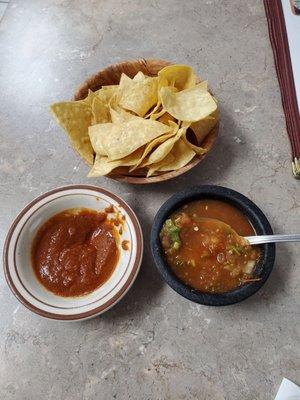 Chips and Salsa in the Restaurant. Wow getting vaccinated does make a difference.