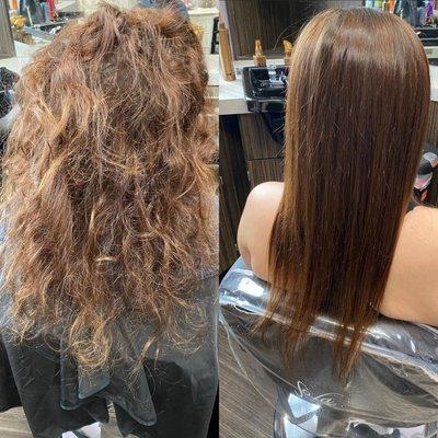 Before and After Brazilian Blowout