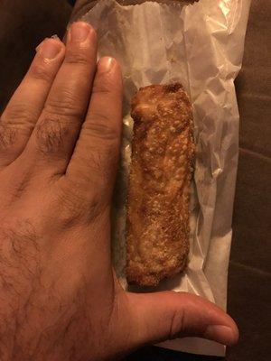 Uhm, for the price, that's one weeeee jerk chicken egg roll...