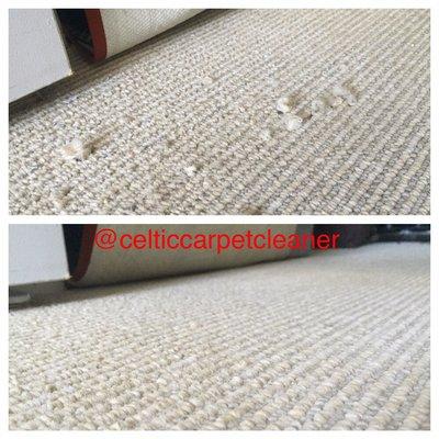 A little carpet repair. Makes a big difference