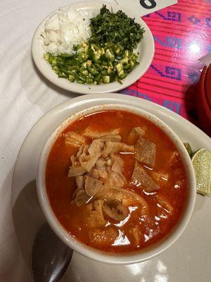 Small bowl of menudo