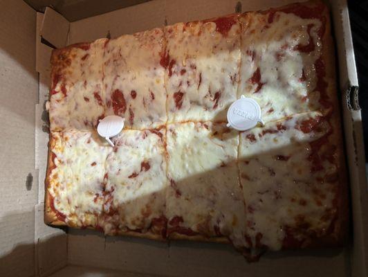 Large Sicilian pizza pie