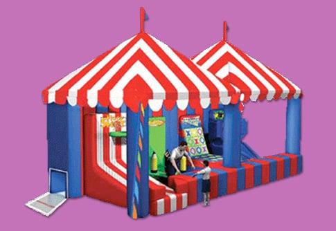 OUR INFLATABLE MIDWAY WILL BE JUST WHAT YOU NEED TO KEEP THE KIDS BUSY. PLAY THE GAME AND WIN A PRIZE. CALL 800-510-0464