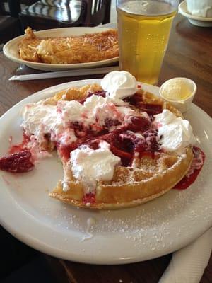 Strawberry waffles