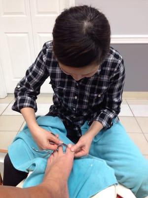 What do you do on a rainy Tuesday?  A manicure and pedicure!  Nice way to spend a couple of hours.