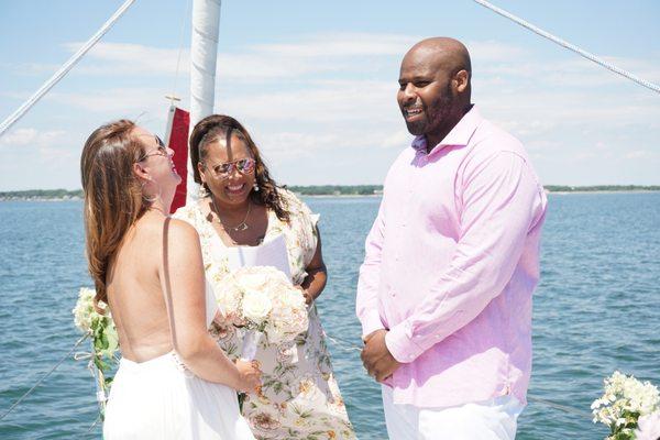 A wedding onboard!