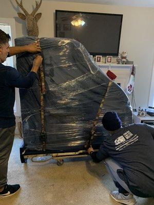 Another piano has been moved 400 miles away with total care and love!