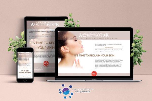 Responsive web design for Abington Aesthetic & Laser Medical Center