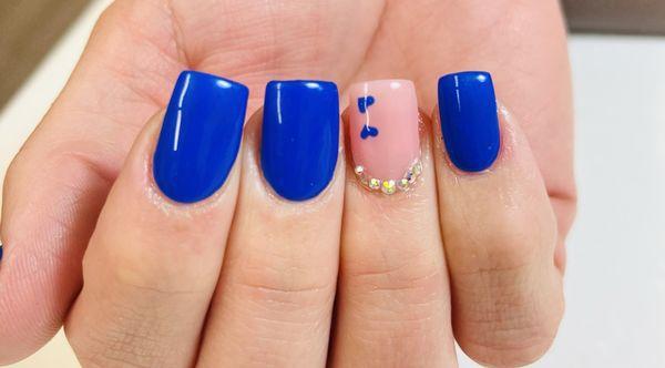 Nails! Valentine's blue!