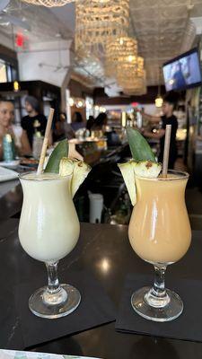 Frozen pina colada and Frozen rum punch