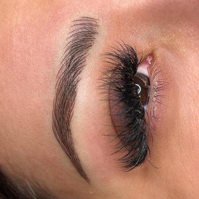 Microblading with light shading