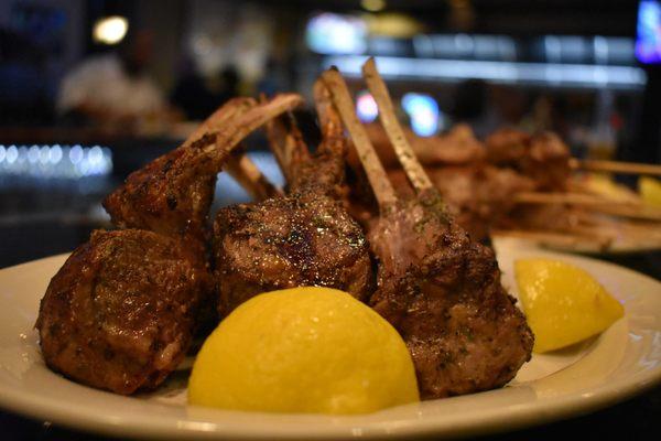 Double-cut lamb chop dinner