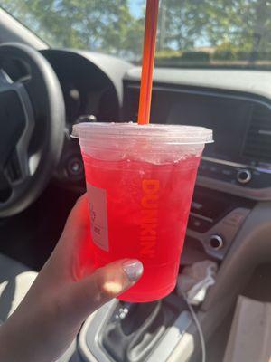 Raspberry Watermelon Dunkin Lemonade Refresher