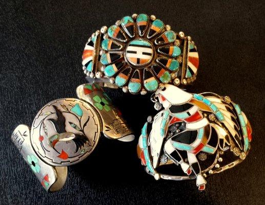 Some of the good Zuni pieces at Old Town Antiques in Albuquerque