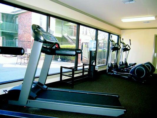 fitness center - tons of natural light