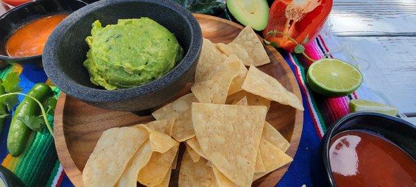 Guacamole and chips