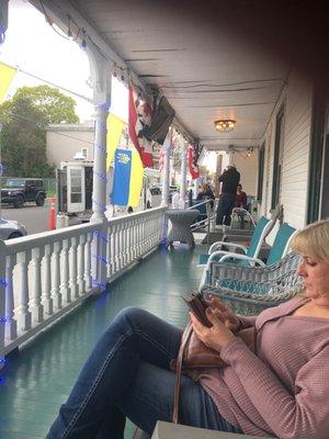 Front porch seating---WITH TV's!