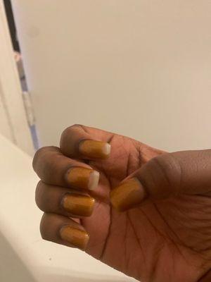 Gel polish not done properly