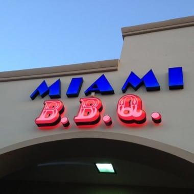 Miami B.B.Q  Advanced  Multi  Sign  channel letters