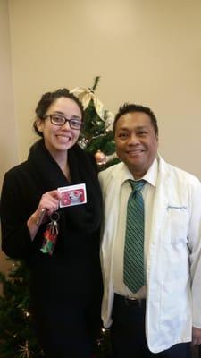 Winner of the 12 Days of Christmas raffle. Our patients are the best!