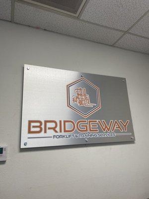 Entry way sign