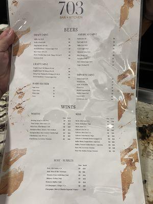 Drink Menu