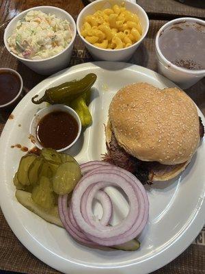 Brisket Plate with 2 Homestyle Sides