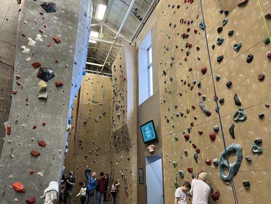 Kids section for rock climbing