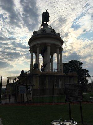 Morning before the monument opened.