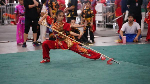 2023 Tiger Claw Elite KungFu Championships, our student in Teens age group advance level competing, won the long weapon 1st place!