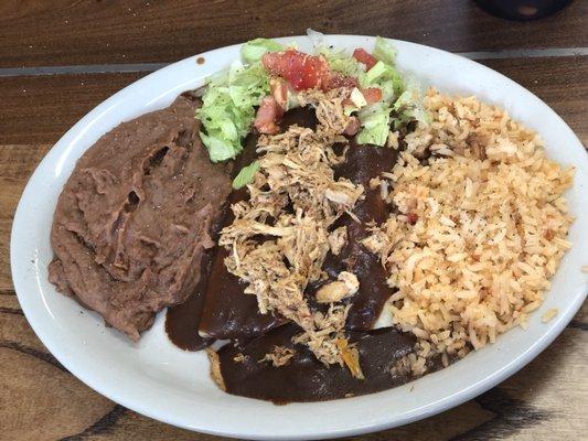 Chicken mole enchiladas Yum!