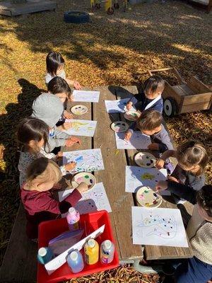 Stable cohorts learning through play safely outdoors!