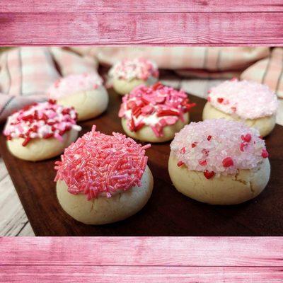 Pink Sprinkle Gourmet Butter Cookies