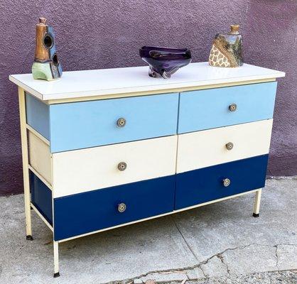 Mid century Vista/George Nelson style steel frame dresser