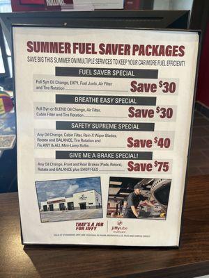 Summer 2023 Fuel Saver Packages