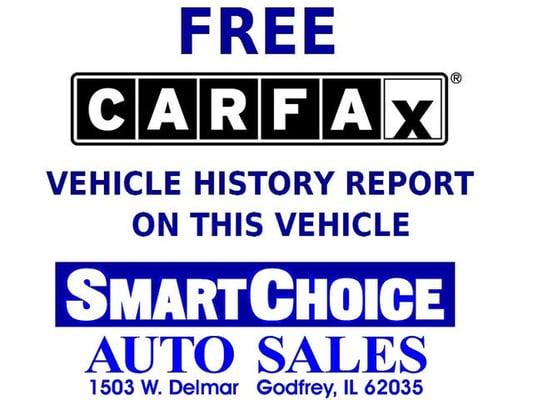 You will receive a free Carfax History Report BEFORE you buy your vehicle!